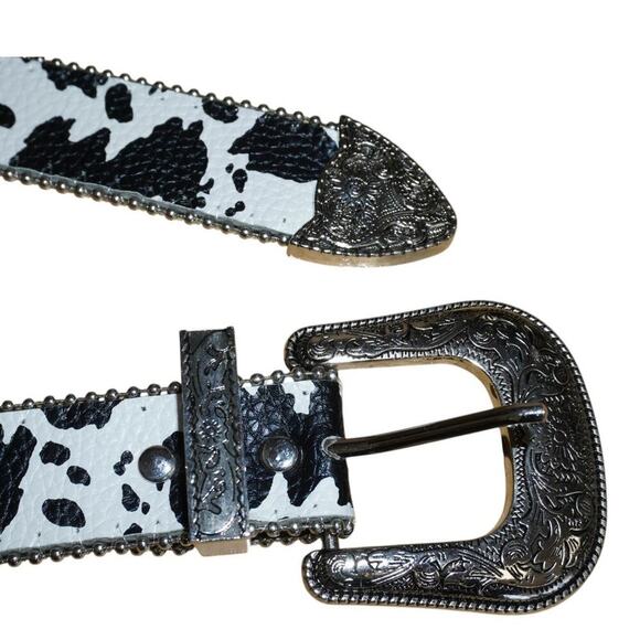 Women’s Western Cowhide Belt Silver Buckle Size M/L (41”) - Picture 5 of 5